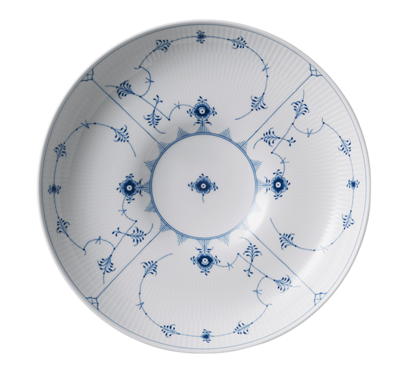 Musselmalt Riflet serveringsfat 34 cm fra Royal Copenhagen