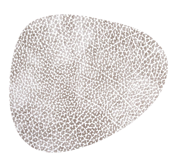 Curve Hippo glassbrikke 11x13 cm hvit grå Lind DNA