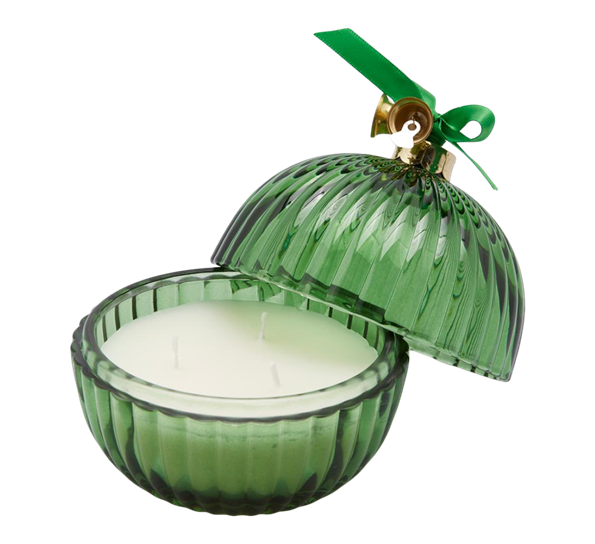 Duftlys i glasskule 11,5 cm sedertre grønn EDG Enzo de Gasperi