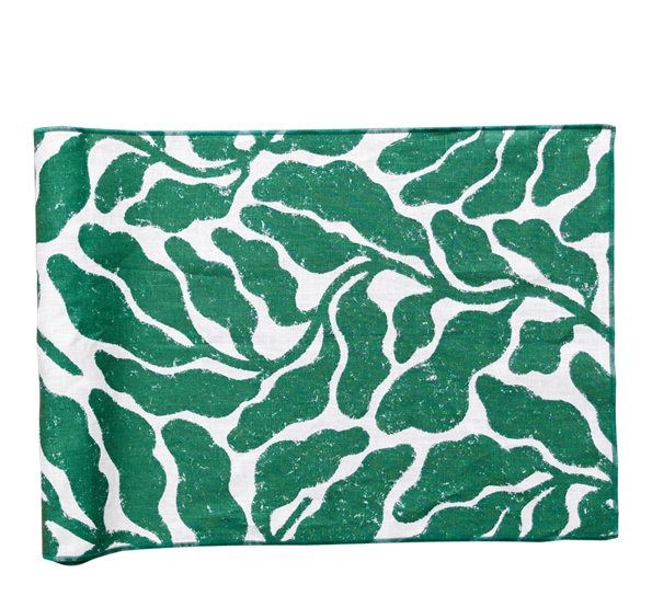 Leaves linløper 45x180 cm grønn fra Fine Little Day