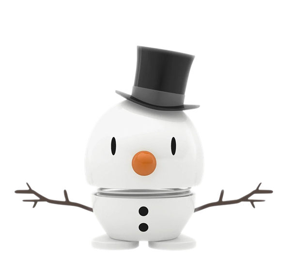 Hoptimist snømann 8 cm hvit Hoptimist