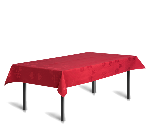 Natale damaskduk rød 150x370cm fra Juna