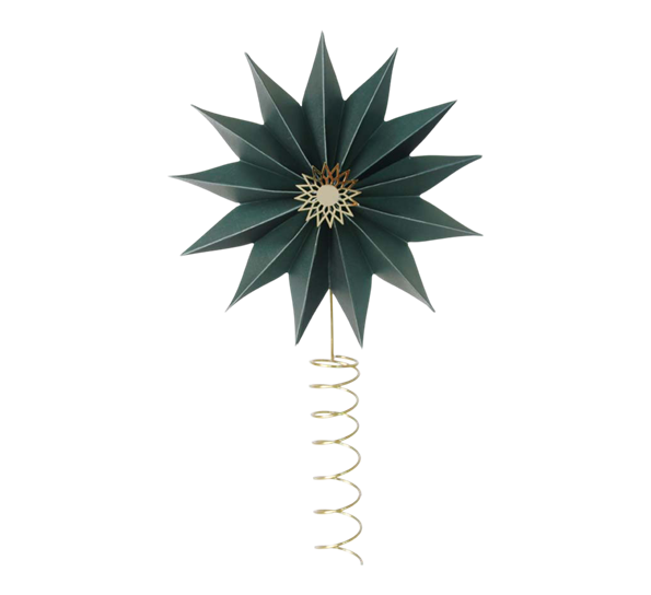 Toppstjerne grønn papir fra Pluto Design