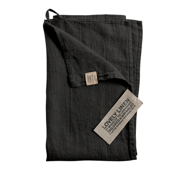 Lovely kjøkkenhåndkle 45x70 cm mørk grå fra Lovely Linen
