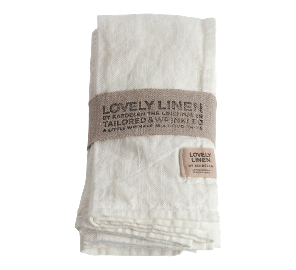 Lovely servietter 45x45 cm offwhite 4-pk fra Lovely Linen