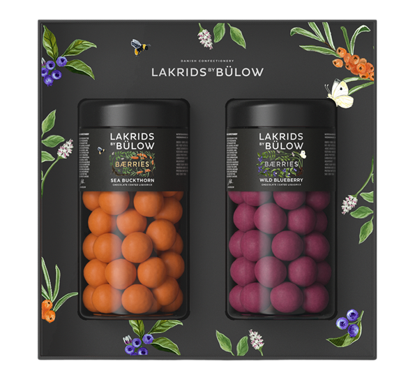 Bærries Black Box 2 x Standard Wild blueberry & Sea buckthorn fra Lakrids By Johan Bülow