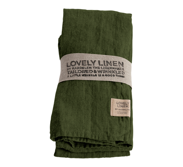 Lovely servietter 45x45 cm Jeep Green 4-pk fra Lovely Linen