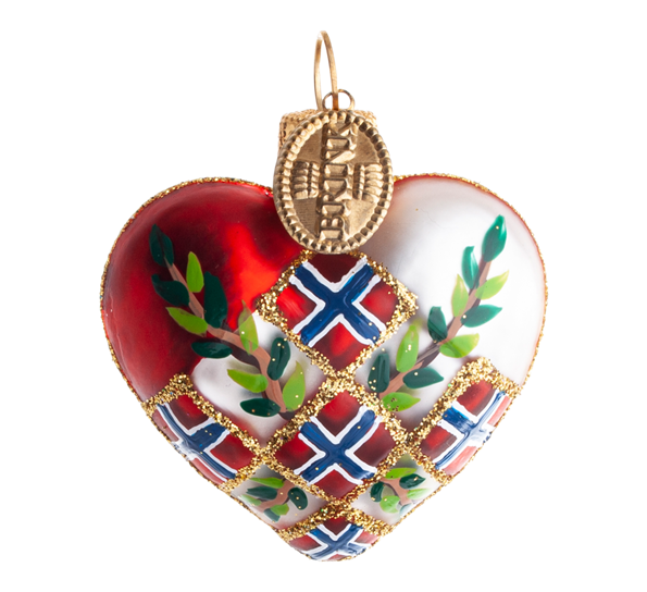 Julekule vevd med flagg 4 cm fra Brink Nordic