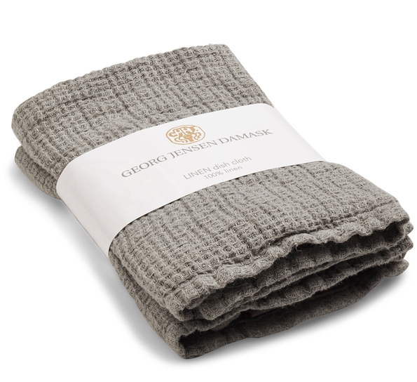 Linen Light Grey Kjøkkenklut 2Pk fra Georg Jensen Damask