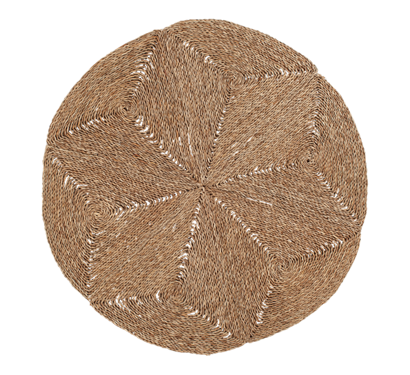 Esther gulvteppe star ø120 cm sjøgress natur fra Dixie