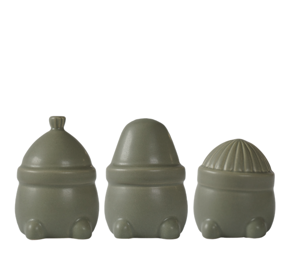 Hipster triplets moss 3-pk Ø5,5cm H7cm fra DBKD