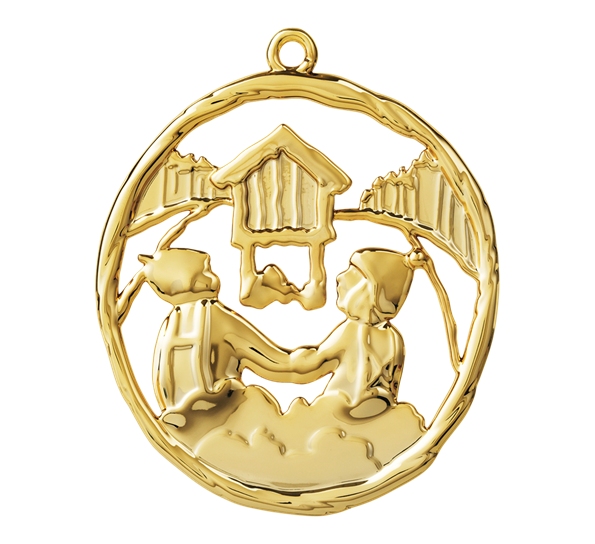 Karen Blixen alvehytte 7 cm forgylt fra Rosendahl