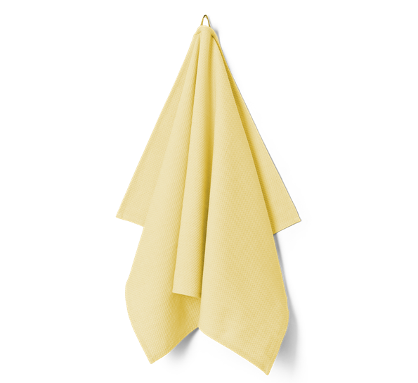 <p>1959 kjøkkenhåndkle 50x80 cm gult fra Georg Jensen Damask</p>