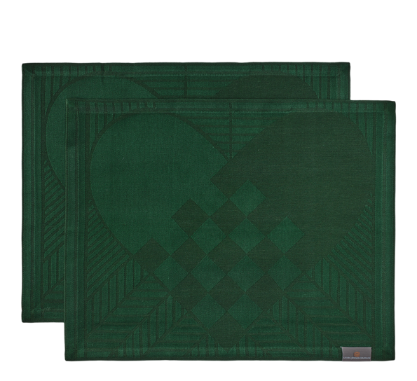 Christmas Rustic spisebrikke 2-pk 50x38 cm Pine green Georg Jensen Damask