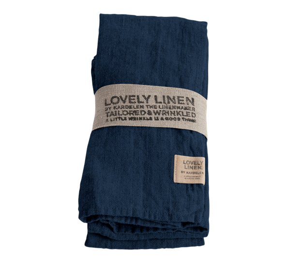 Lovely servietter 45x45 cm midnattsblå 4-pk fra Lovely Linen