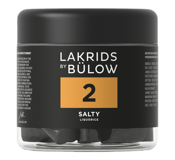 Salty 2 lakris liten 150g fra Lakrids By Johan Bülow