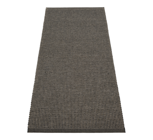 Emm matte med lintråd sort 70x180 cm fra Pappelina