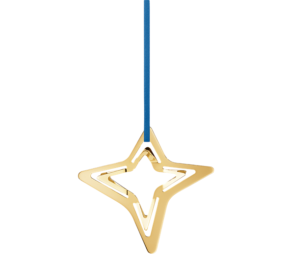 CC 2021 juleornament firetakket stjerne gull fra Georg Jensen