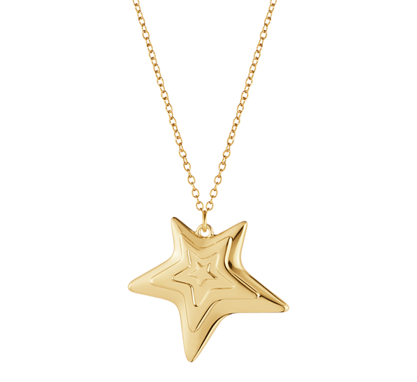 CC 2021 ornament femtakket stjerne gull fra Georg Jensen