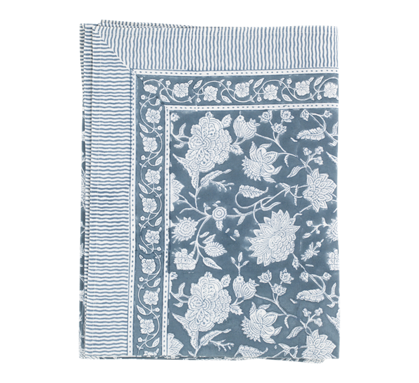 Indian Rose duk true navy 150x350cm fra Chamois