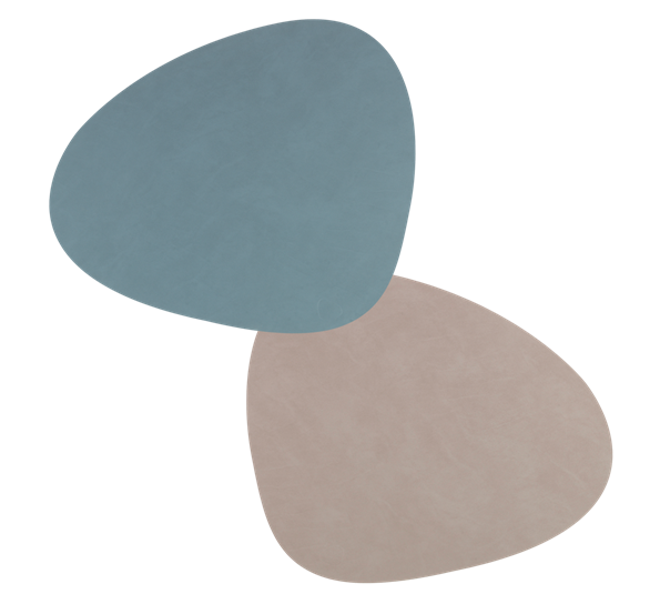 Curve Nupo double spisebrikke 37x44 cm lyseblå lysegrå Lind DNA