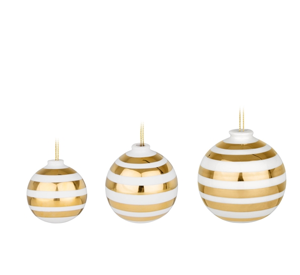 Omaggio julekuler gull 3 pk fra Kähler