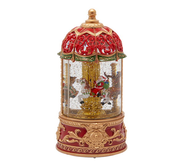 <p>Karusell med LED-lys,&nbsp;musikk og bevegelige figurer 23 cm gull EDG Enzo de Gasperi</p>
