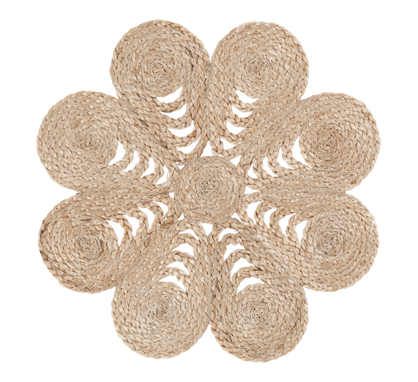 Elin spisebrikke anemone ø40 cm jute natur fra Dixie