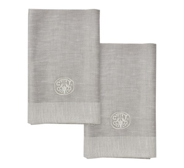 Plain Grey Linservietter 2-Pk fra Georg Jensen Damask