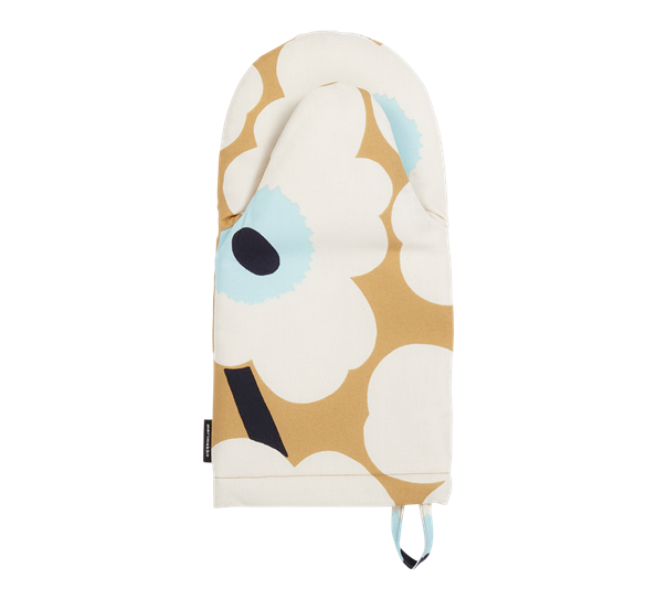 Unikko grytevott beige krem blå fra Marimekko