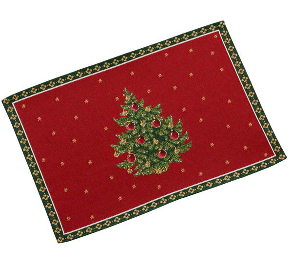 Toys Delight vevd spisebrikke rød med juletre 32x48 cm fra Villeroy & Boch
