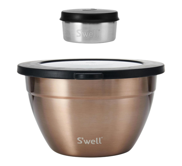 Salatbollesett 1,9L stål pyrite fra S`well