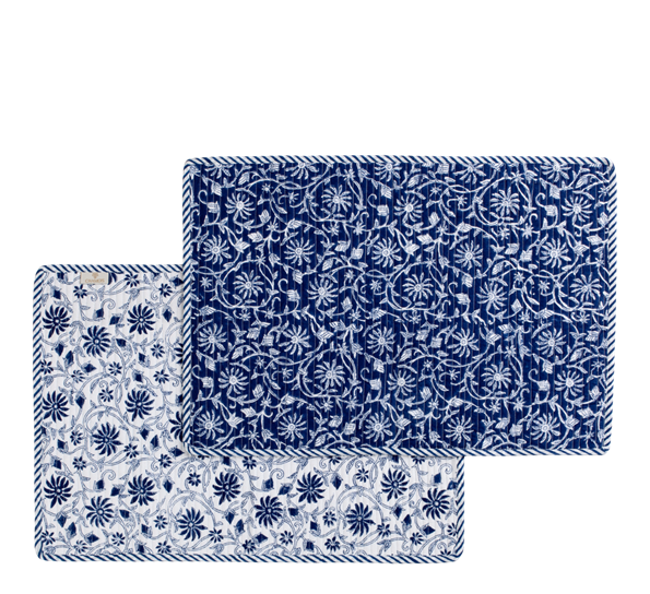 Margerita spisebrikke 2-pk marineblå 35x50cm fra Chamois