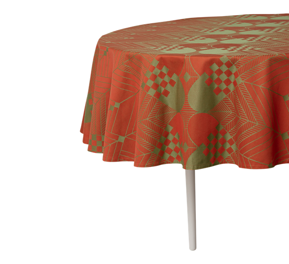 Christmas duk Ø160 cm rund Archive Red fra Georg Jensen Damask