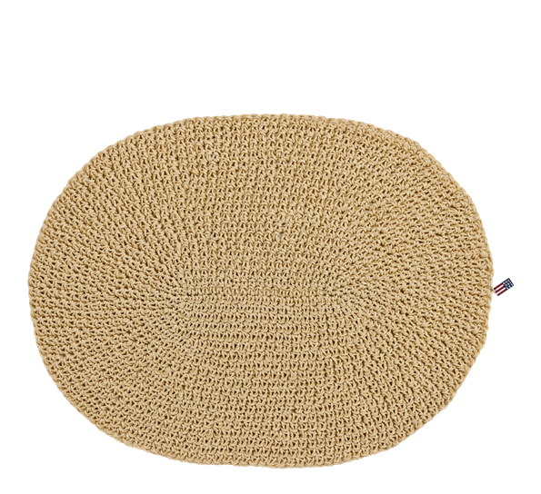 Spisebrikke i papir oval 35x45 cm natur Lexington
