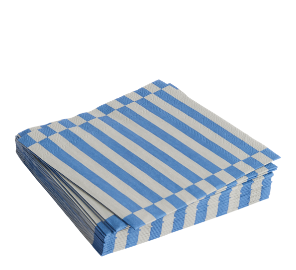 Pattern lunsjservietter striper 20-pk grå blå fra HAY