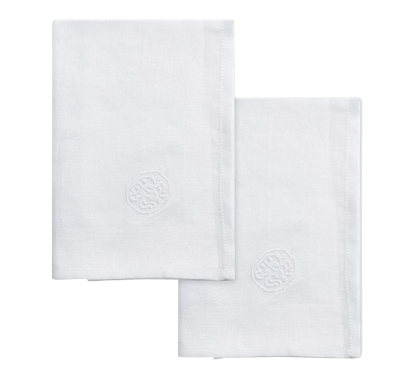 <p>Plain White linservietter 2-Pk hvit fra Georg Jensen Damask</p>