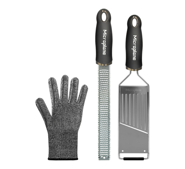 Gourmet gavesett zester, mandolin,hanske 46020+45044+34027 Microplane