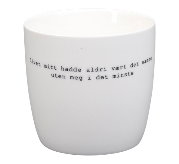 Krus Livet mitt 30 cl hvit fra Sögne Home