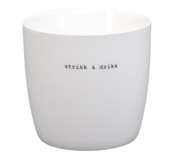 Krus Strikk & drikk 30 cl hvit fra Sögne Home