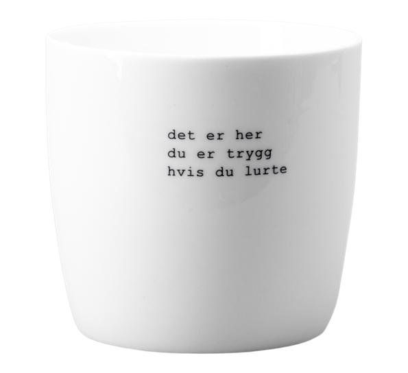 Krus Det er her du er trygg 30cl hvit fra Sögne Home