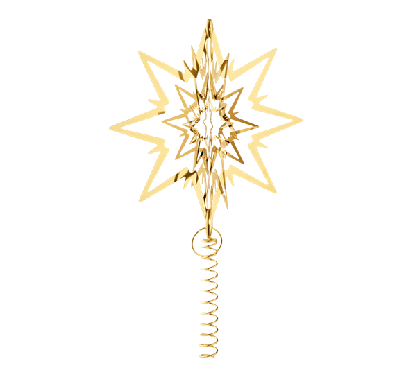 Toppstjerne stor gullbelagt fra Georg Jensen