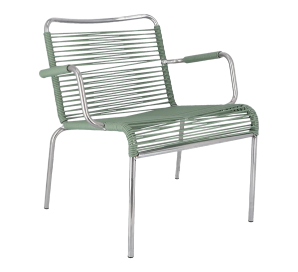 Mya loungestol med armlen 824 sage green fra Fiam