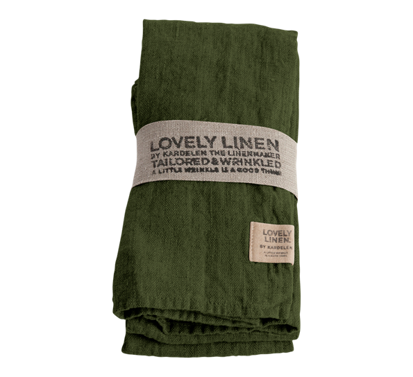 Lovely servietter 45x45 cm Jeep Green 4-pk fra Lovely Linen