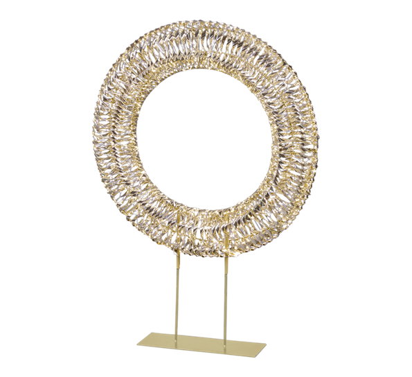 <p>Lyskrans på fot 1440 LED-lys IP44 110x80x18 cm gull EDG Enzo de Gasperi</p>
