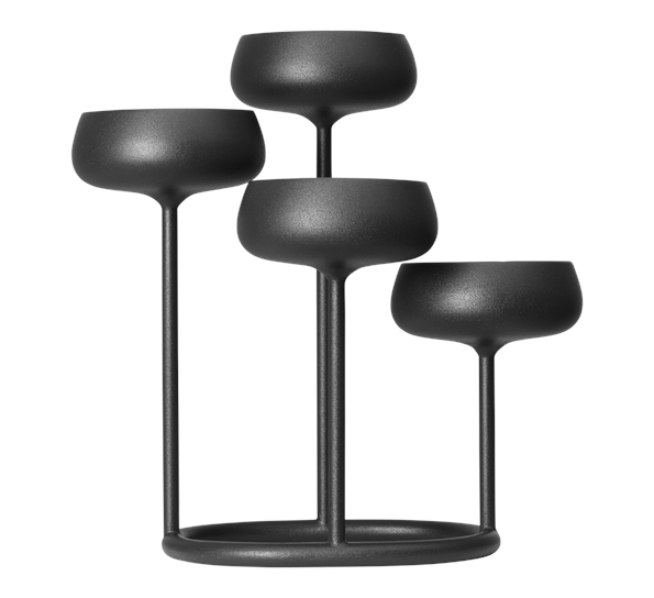 Nappula kandelaber mørk grå fra Iittala