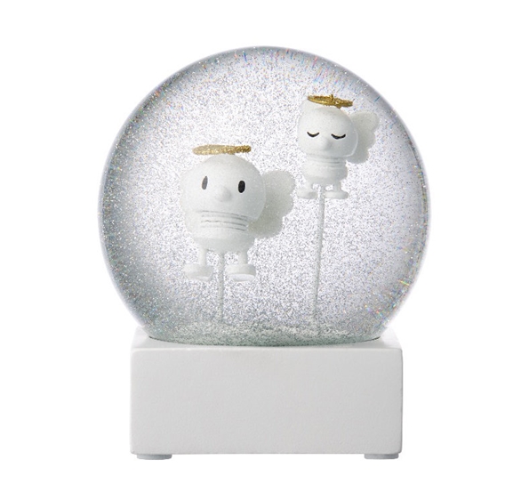 Hoptimist snøkule engel