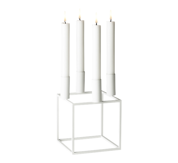 Kubus 4 lysestake hvit fra By Lassen
