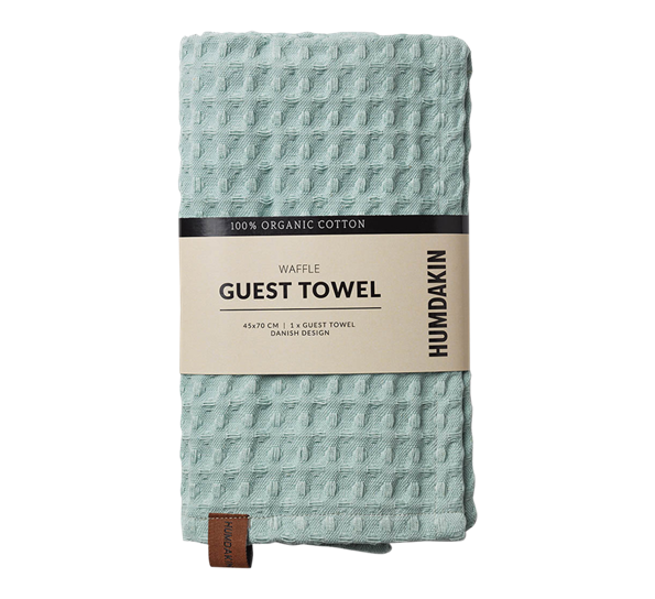 Waffle gjestehåndkle dusty green fra Humdakin