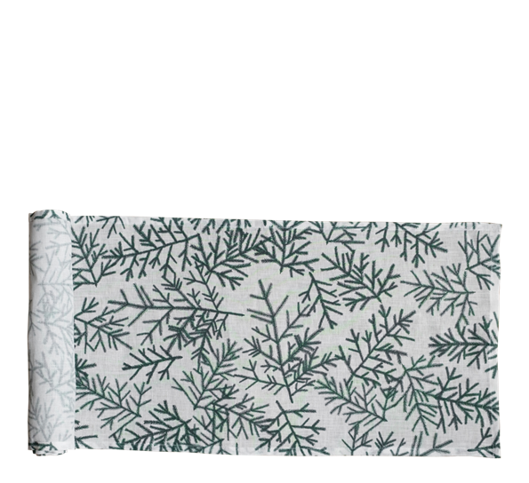 Granris løper 150x35 cm offwhite grønn fra Fine Little Day